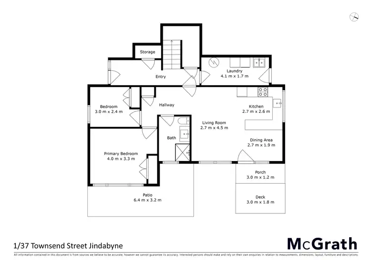 Floorplan of Homely apartment listing, 1/37 Townsend Street, Jindabyne NSW 2627