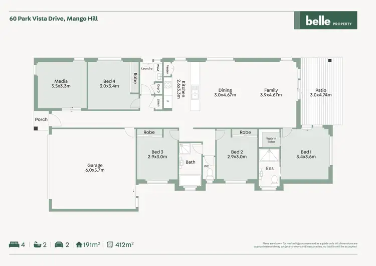 Floorplan of Homely house listing, 60 Park Vista Drive, Mango Hill QLD 4509
