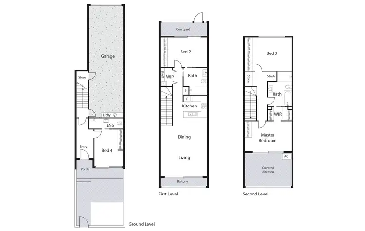 Floorplan of Homely townhouse listing, 231 John Gorton Drive, Wright ACT 2611