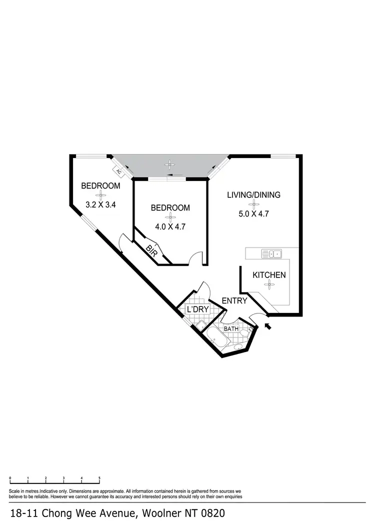 Floorplan of Homely apartment listing, 18/11 Chong Wee Avenue, Woolner NT 820