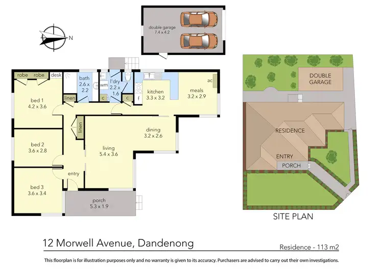 Floorplan of Homely house listing, 12 Morwell Avenue, Dandenong VIC 3175