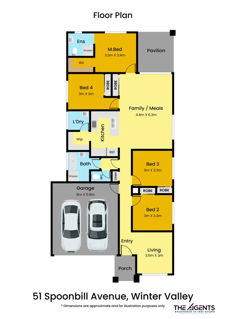 Floorplan of Homely house listing, 51 Spoonbill Avenue, Winter Valley VIC 3358