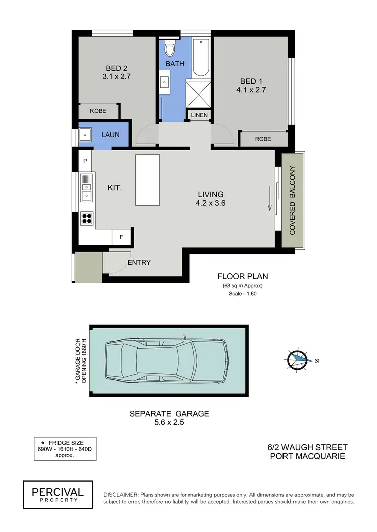 Floorplan of Homely unit listing, 6/2 Waugh Street, Port Macquarie NSW 2444