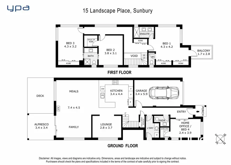 Floorplan of Homely house listing, 15 Landscape Place, Sunbury VIC 3429