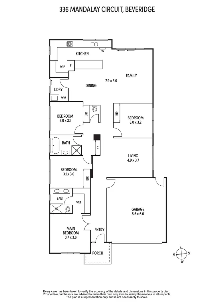 Floorplan of Homely house listing, 336 Mandalay Circuit, Beveridge VIC 3753