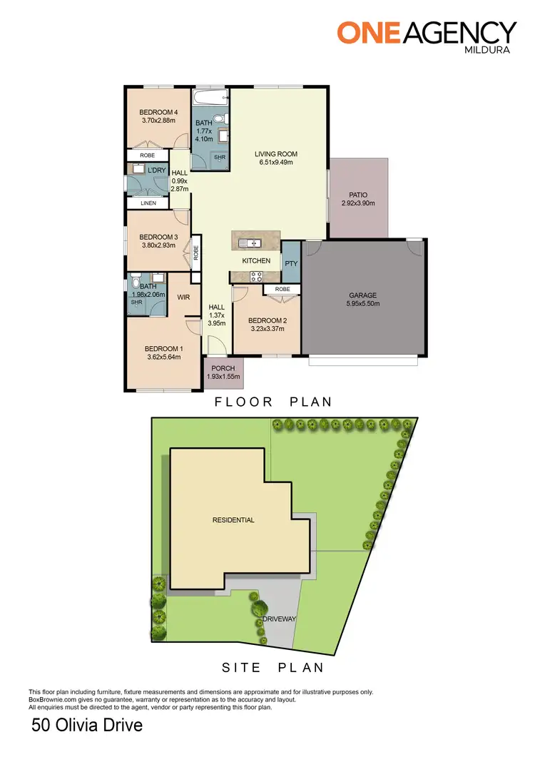 Floorplan of Homely house listing, 50 Olivia Drive, Mildura VIC 3500