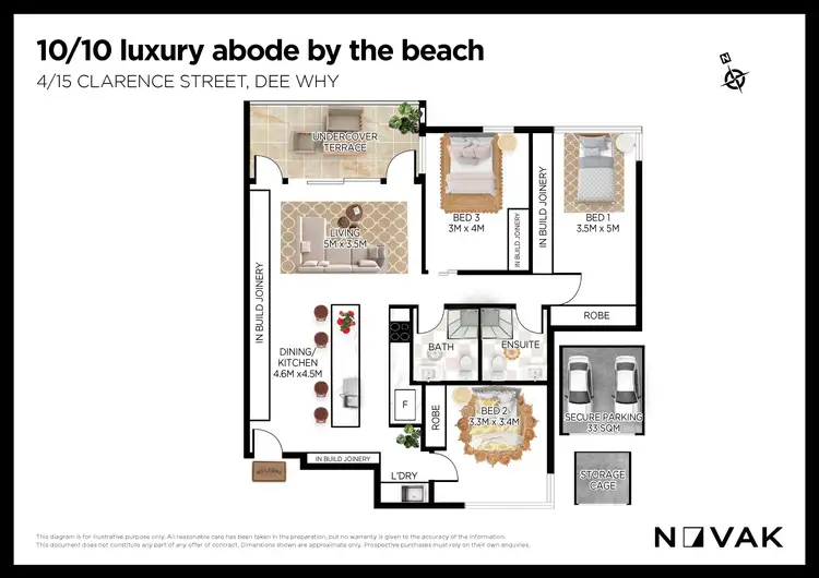 Floorplan of Homely apartment listing, 4/15 Clarence Avenue, Dee Why NSW 2099