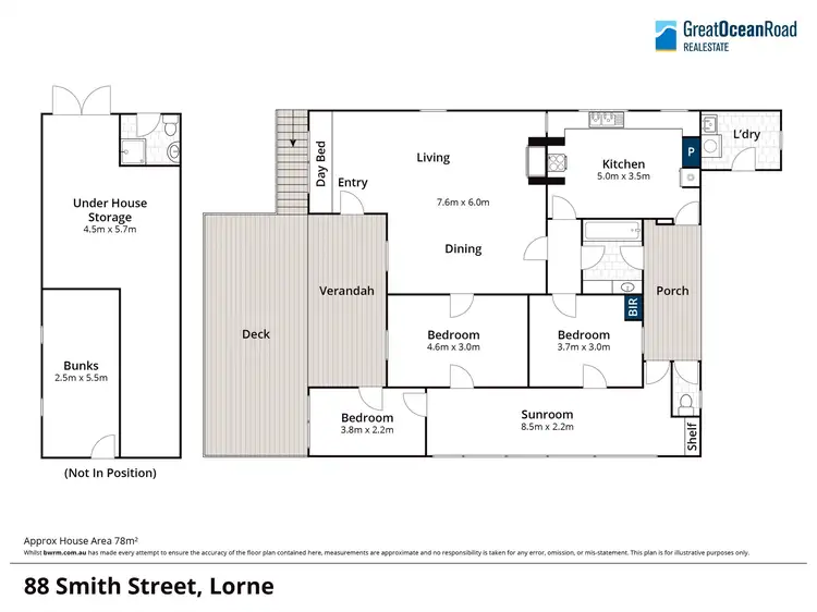 Floorplan of Homely house listing, 88 Smith Street, Lorne VIC 3232