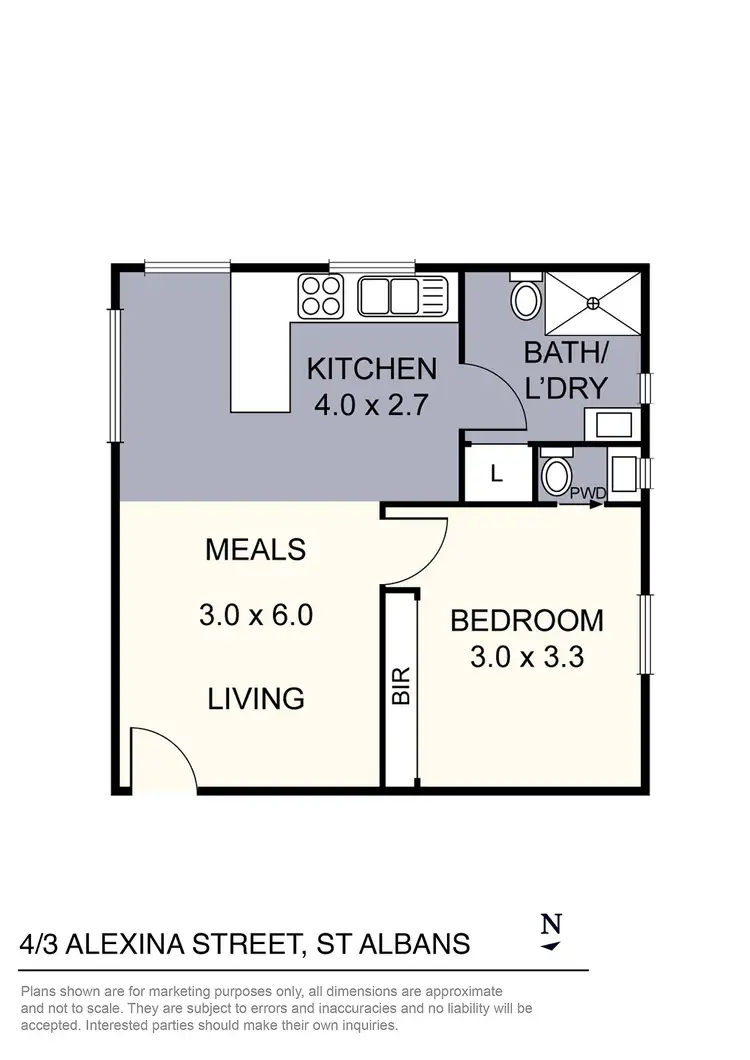 Floorplan of Homely unit listing, 4/3 Alexina Street, St Albans VIC 3021