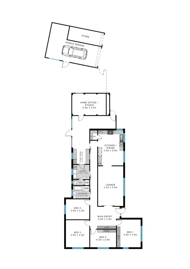 Floorplan of Homely house listing, 2 Mossop Street, South Bunbury WA 6230