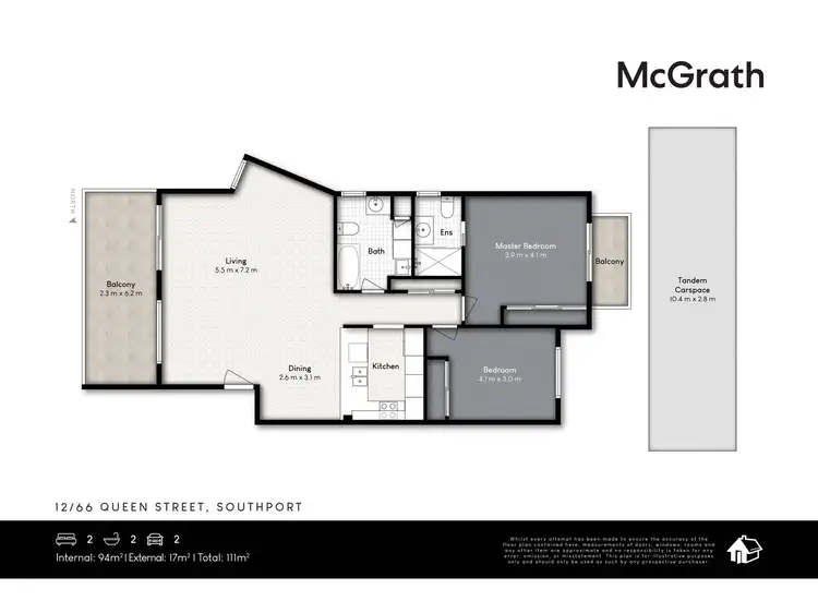 Floorplan of Homely apartment listing, 12/66 Queen Street, Southport QLD 4215