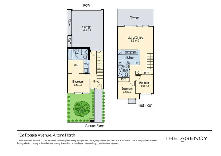 Floorplan of Homely townhouse listing, 19A Rosala Avenue, Altona North VIC 3025