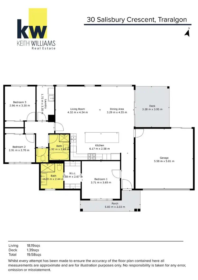 Floorplan of Homely house listing, 30 Salisbury Crescent, Traralgon VIC 3844