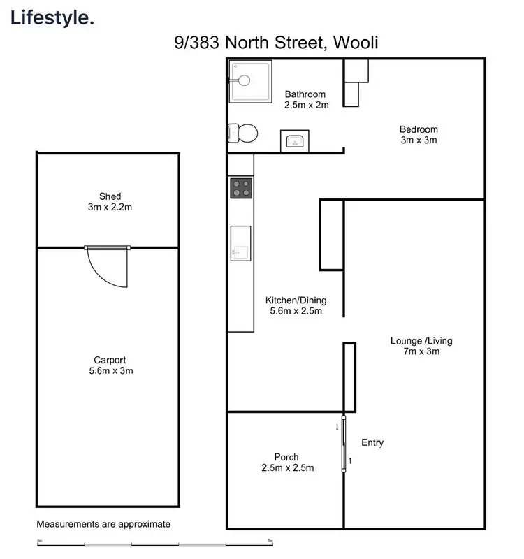 Floorplan of Homely villa listing, 9/383 North Street, Wooli NSW 2462