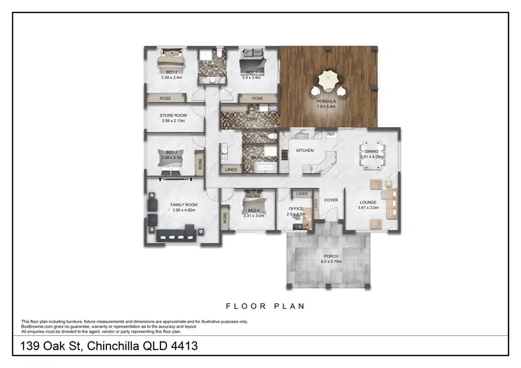 Floorplan of Homely house listing, 139 Oak Street, Chinchilla QLD 4413