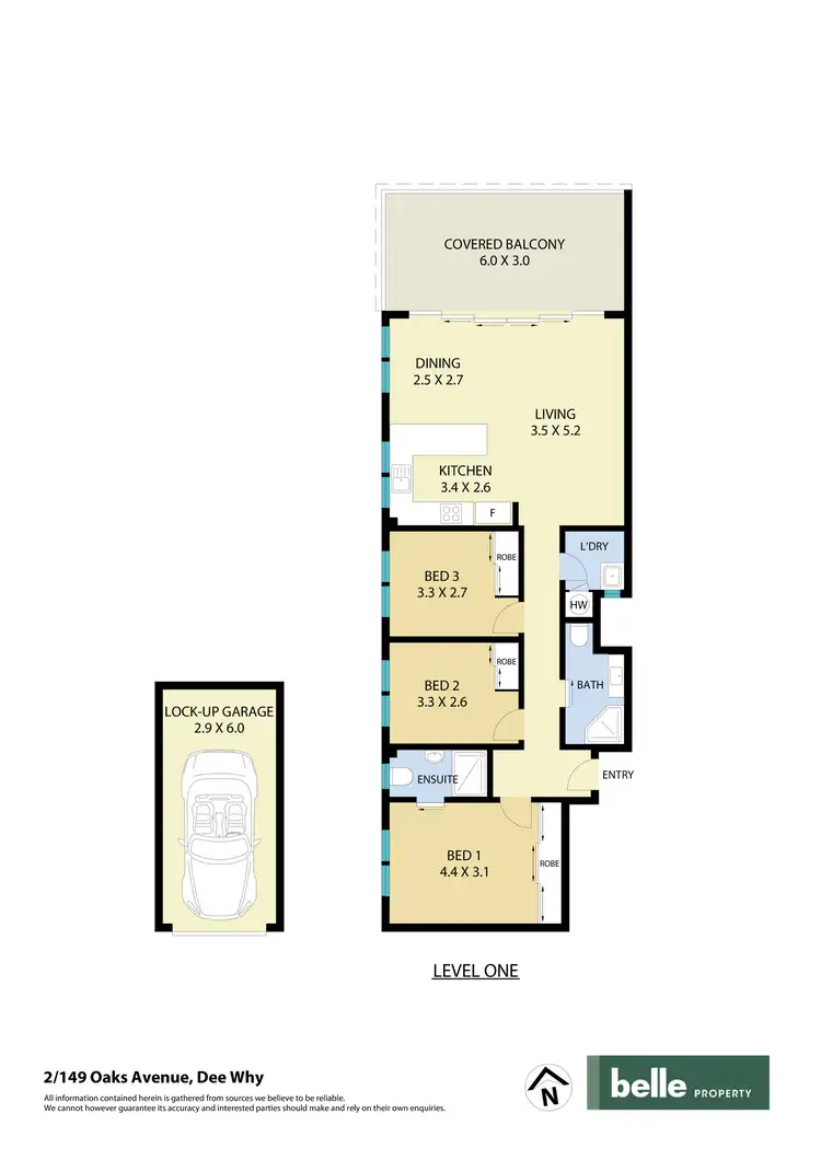 Floorplan of Homely apartment listing, 2/149 Oaks Avenue, Dee Why NSW 2099