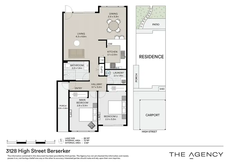 Floorplan of Homely unit listing, 3/128 High Street, Berserker QLD 4701
