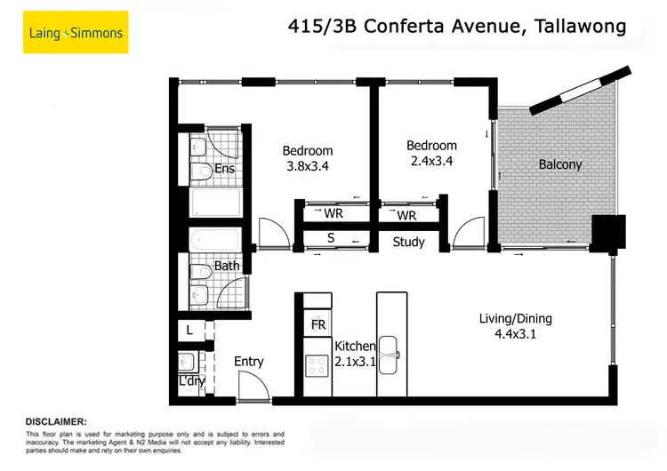 Floorplan of Homely unit listing, Level 4/415/3B Conferta Avenue, Tallawong NSW 2762