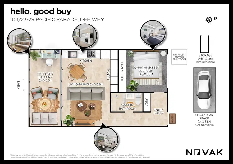 Floorplan of Homely apartment listing, 104/23-29 Pacific Parade, Dee Why NSW 2099