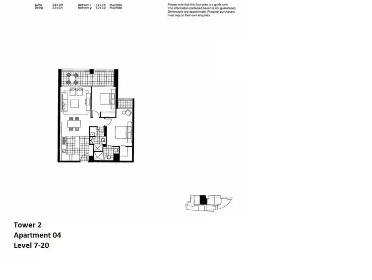 Floorplan of Homely apartment listing, 1304/60 Lorimer Street, Docklands VIC 3008