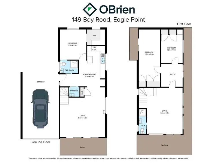Floorplan of Homely house listing, 149 Bay Road, Eagle Point VIC 3878