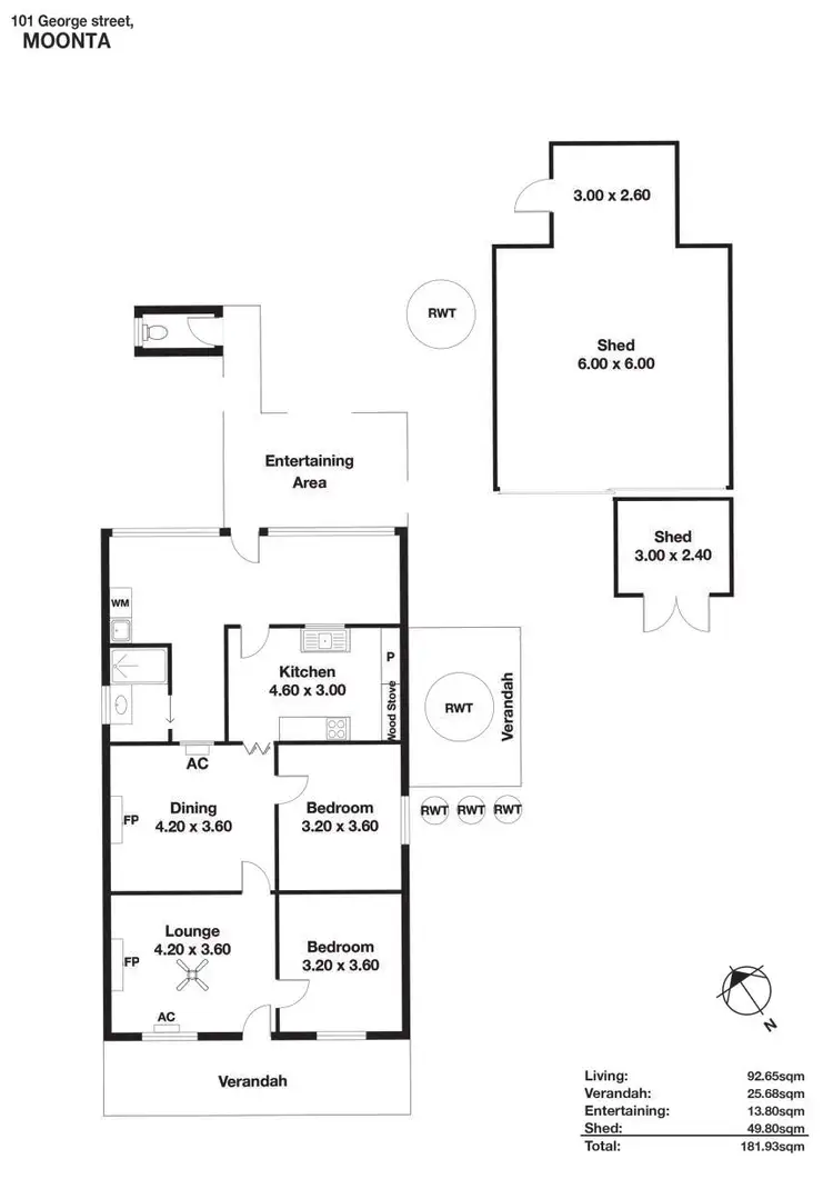 Floorplan of Homely house listing, 101 George Street, Moonta SA 5558