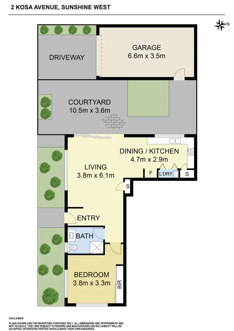 Floorplan of Homely apartment listing, 2 Kosa Avenue, Sunshine West VIC 3020