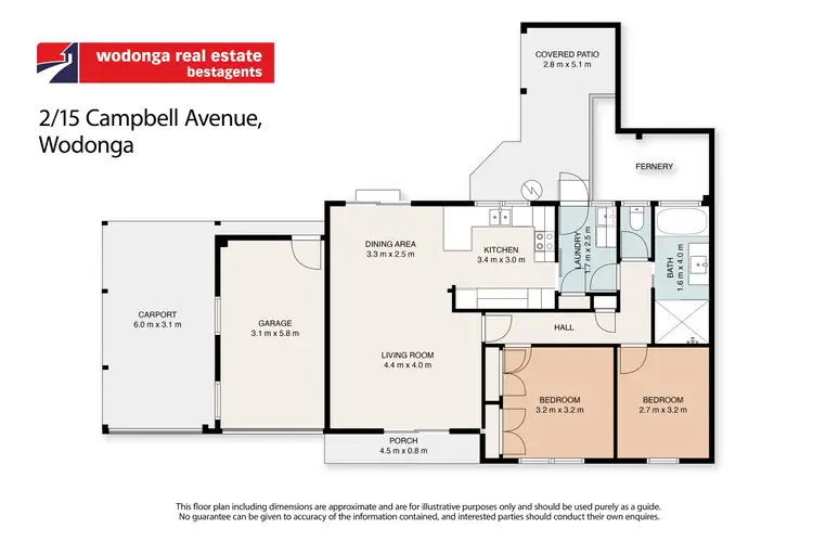 Floorplan of Homely unit listing, 2/15 Campbell Avenue, Wodonga VIC 3690