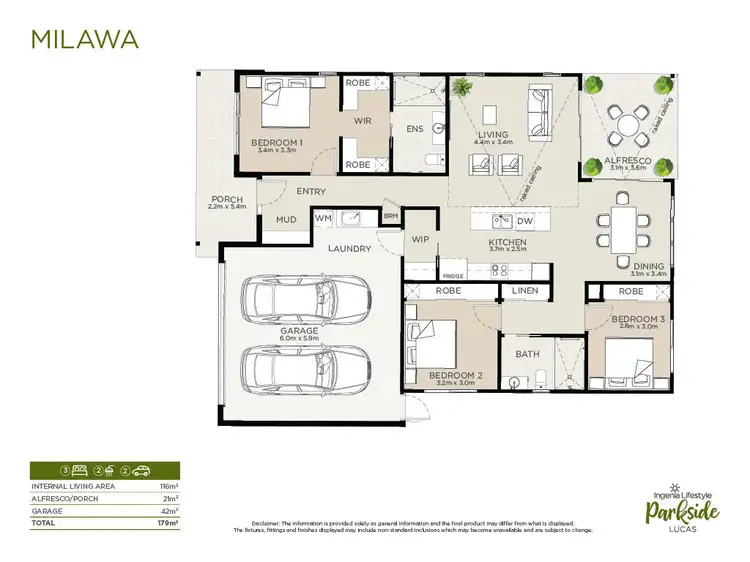Floorplan of Homely house listing, Milawa/65 Eleanor Drive, Lucas VIC 3350