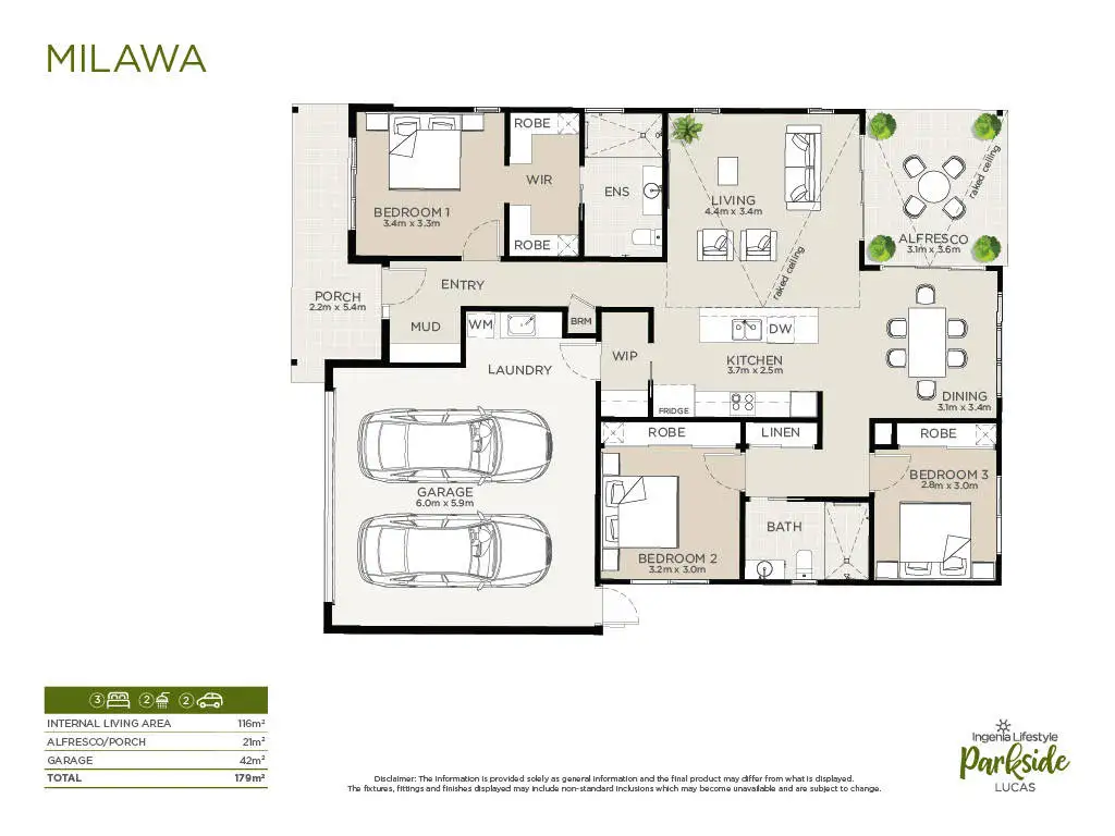 Floorplan of Homely house listing, Milawa/65 Eleanor Drive, Lucas VIC 3350