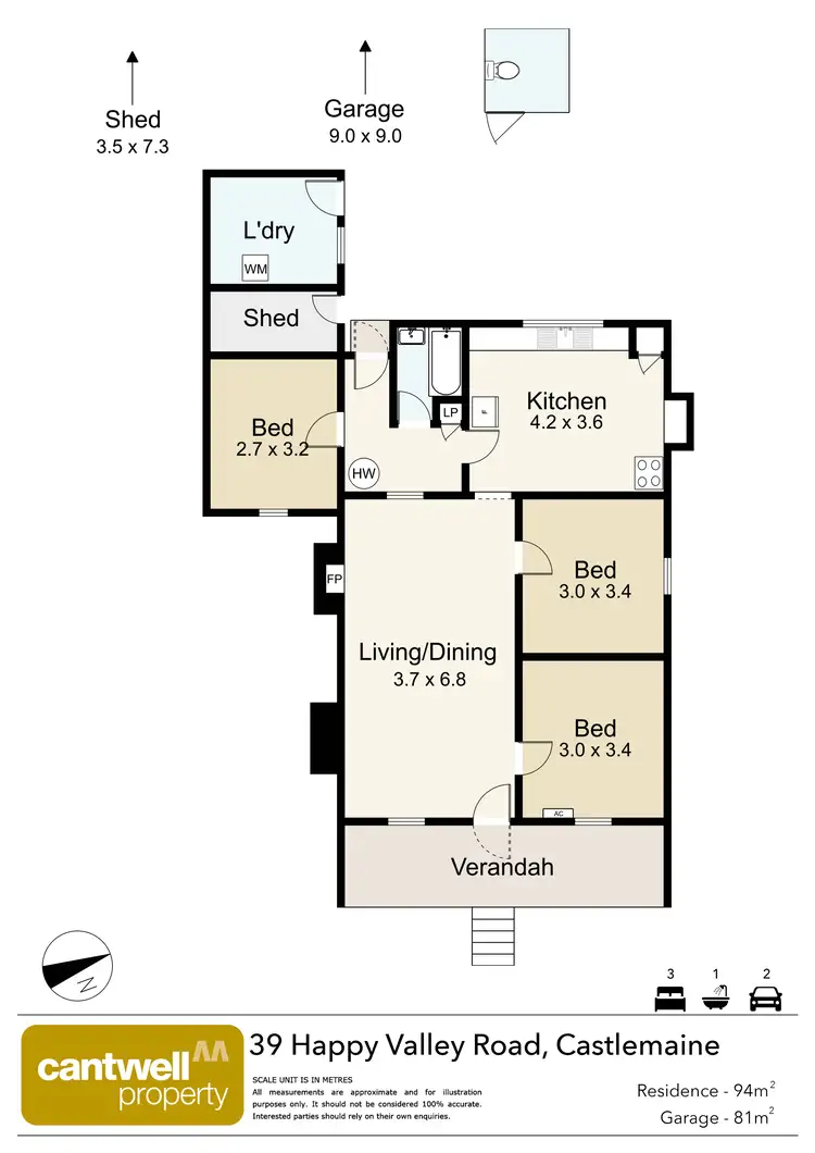 Floorplan of Homely house listing, 39 Happy Valley Road, Castlemaine VIC 3450