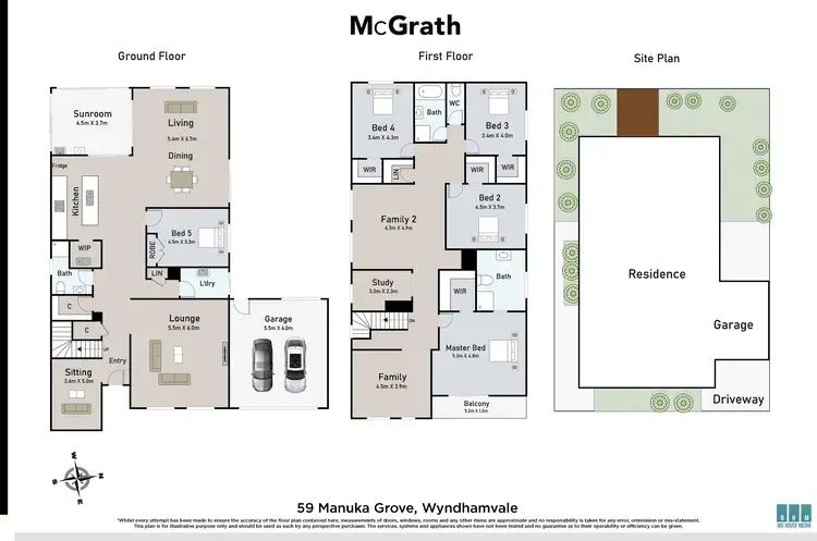 Floorplan of Homely house listing, 59 Manuka Grove, Wyndham Vale VIC 3024