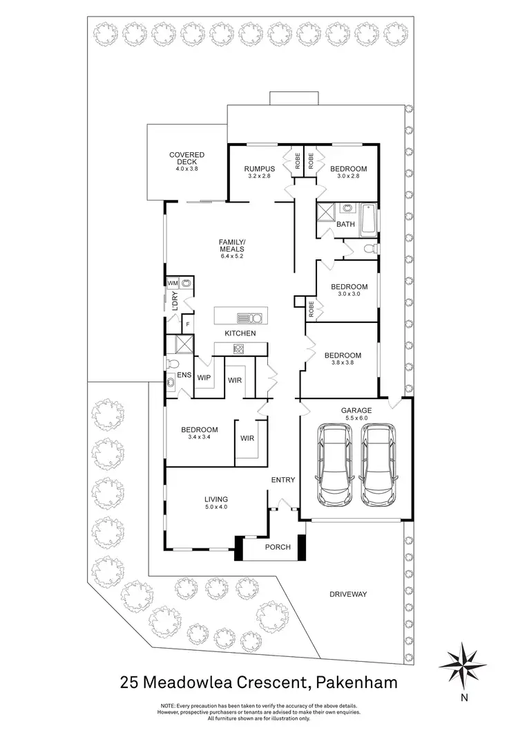 Floorplan of Homely house listing, 25 Meadowlea Crescent, Pakenham VIC 3810