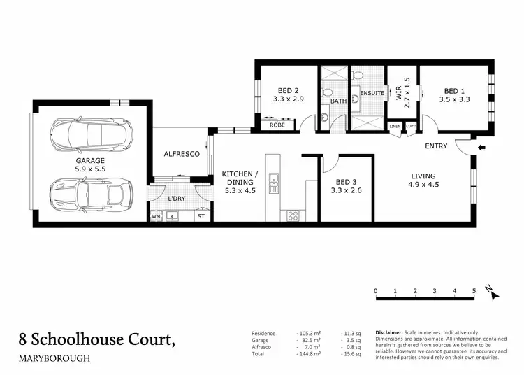 Floorplan of Homely house listing, 8 Schoolhouse Court, Maryborough VIC 3465