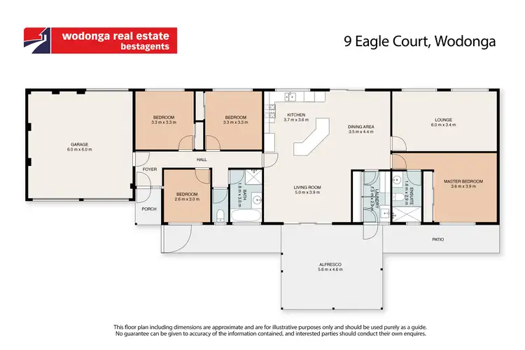 Floorplan of Homely house listing, 9 Eagle Court, Wodonga VIC 3690