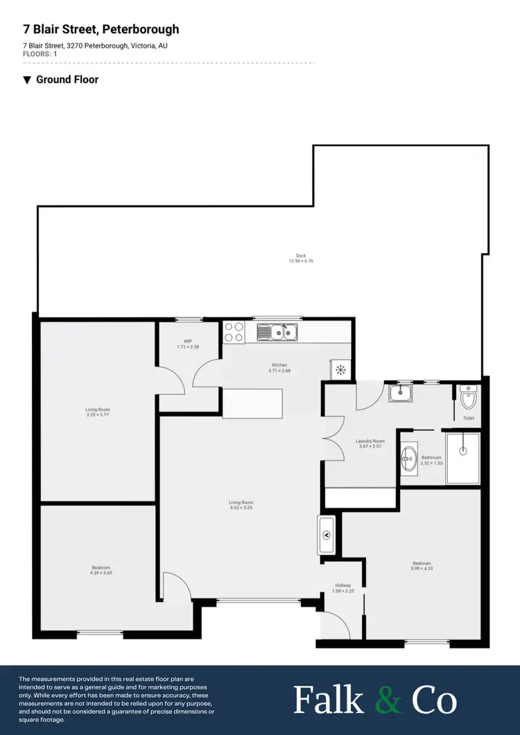 Floorplan of Homely house listing, 7 Blair Street, Peterborough VIC 3270
