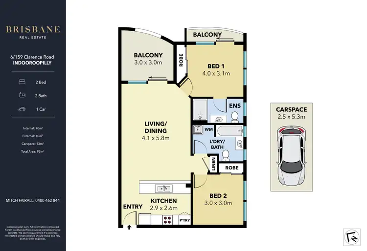 Floorplan of Homely apartment listing, 6/159 Clarence Road, Indooroopilly QLD 4068