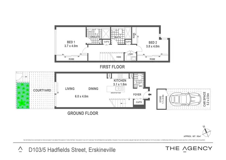 Floorplan of Homely apartment listing, D103/5 Hadfields Street, Erskineville NSW 2043