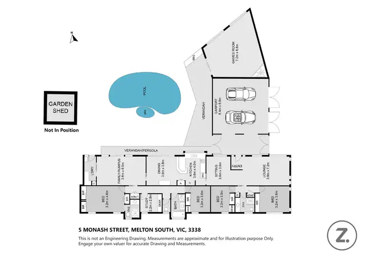 Floorplan of Homely house listing, 5 Monash Street, Melton South VIC 3338