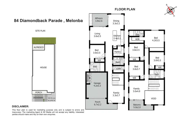 Floorplan of Homely house listing, 84 Diamondback Parade, Marsden Park NSW 2765