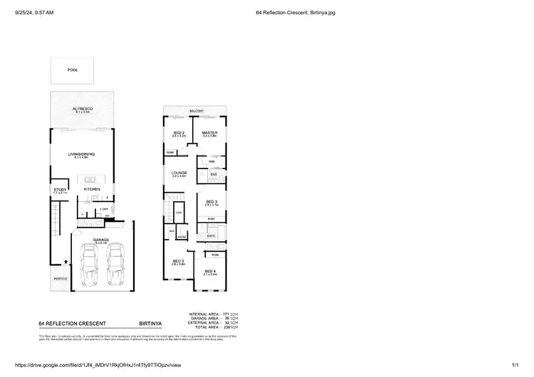 Floorplan of Homely house listing, 64 Reflection Crescent, Birtinya QLD 4575