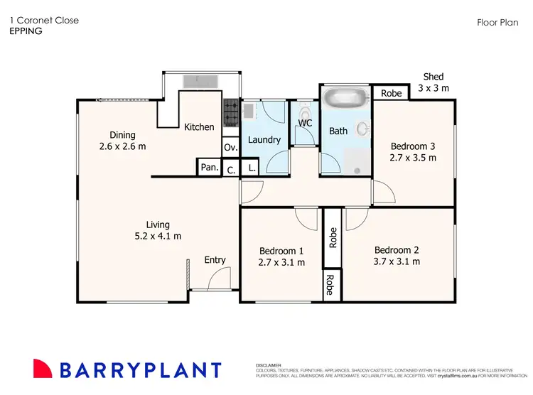 Floorplan of Homely house listing, 1 Coronet Close, Epping VIC 3076