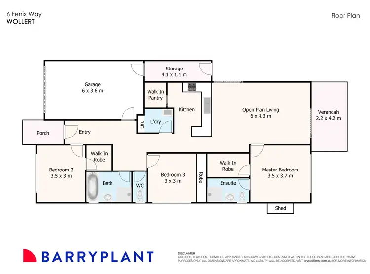 Floorplan of Homely house listing, 6 Fenix Way, Wollert VIC 3750