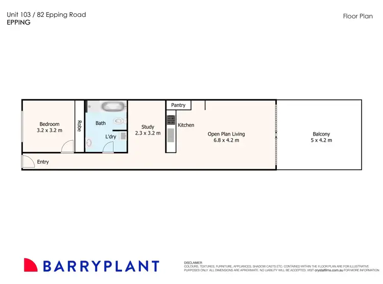 Floorplan of Homely apartment listing, 103/82 Epping Road, Epping VIC 3076