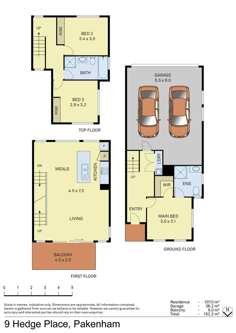 Floorplan of Homely townhouse listing, 9 Hedge Place, Pakenham VIC 3810