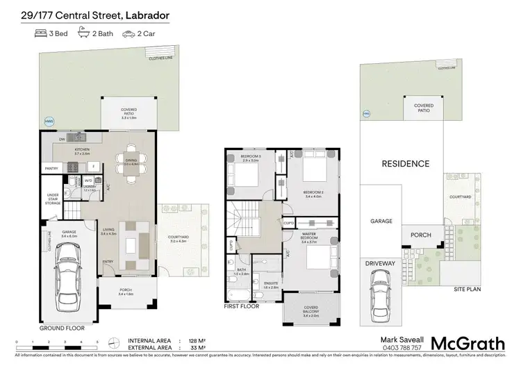 Floorplan of Homely townhouse listing, 29/177 Central Street, Labrador QLD 4215