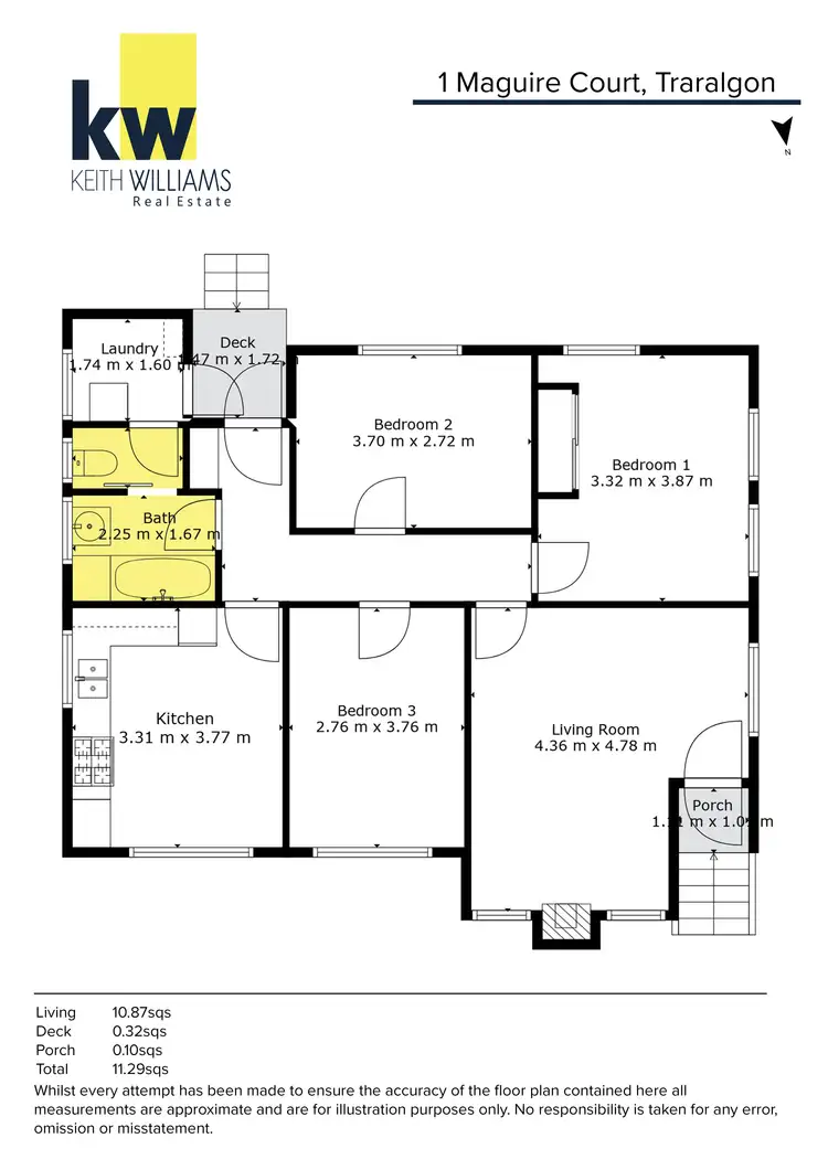 Floorplan of Homely house listing, 1 Maguire Court, Traralgon VIC 3844