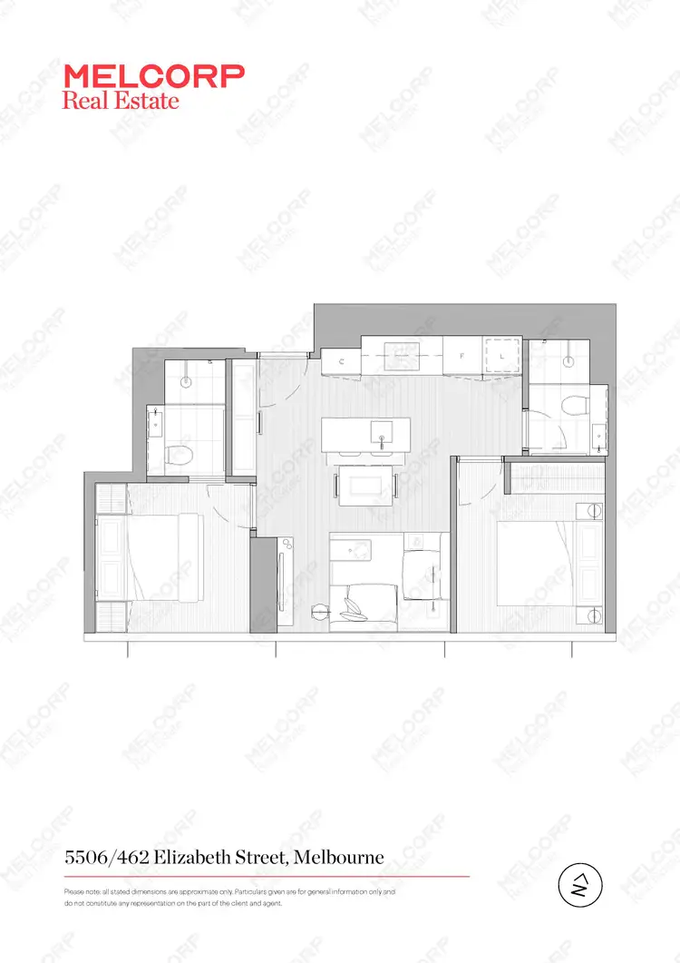 Floorplan of Homely apartment listing, 5506/462 Elizabeth Street, Melbourne VIC 3000