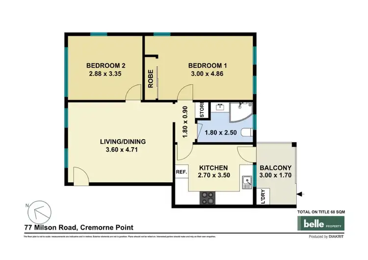 Floorplan of Homely apartment listing, 9/77 Milson Road, Cremorne Point NSW 2090