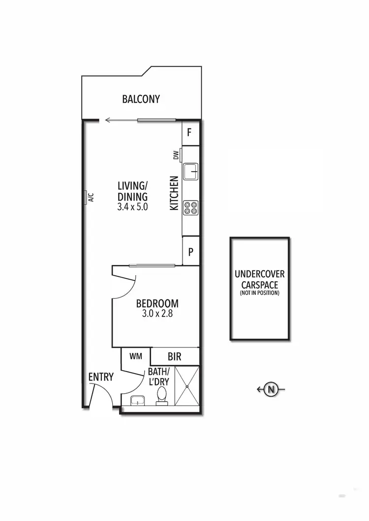 Floorplan of Homely apartment listing, 1812/3 Yarra Street, South Yarra VIC 3141